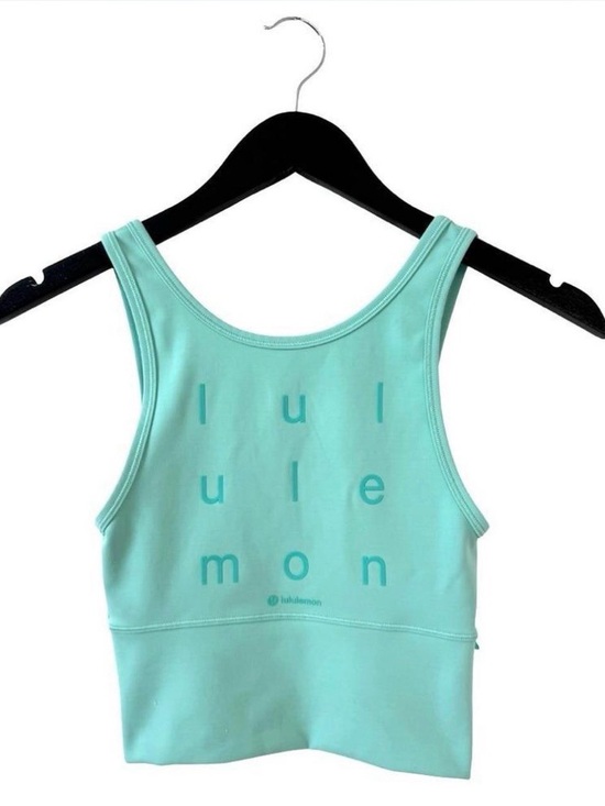 lululemon athletica Tops - Lululemon Power Pivot Everlux Tank Wild Mint XXSS Reversible Spell-Out Workout